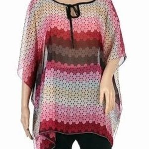 Sheer Kaftan, Cover-Up Top (One Size)